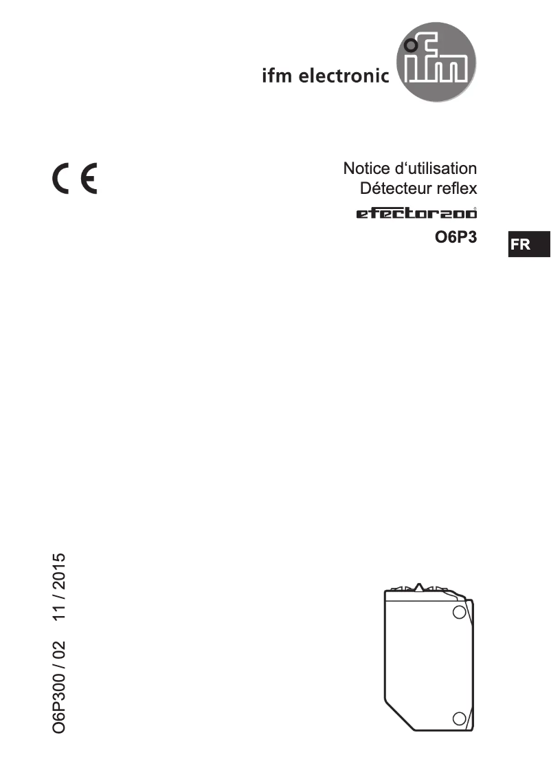 Image de la première page du manuel de l'appareil O6P310