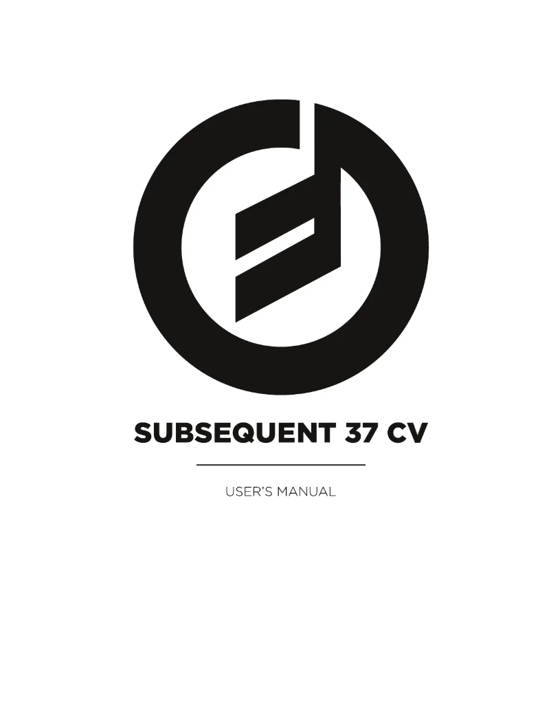 Page 1 de la notice Manuel utilisateur Moog Subsequent 37 CV