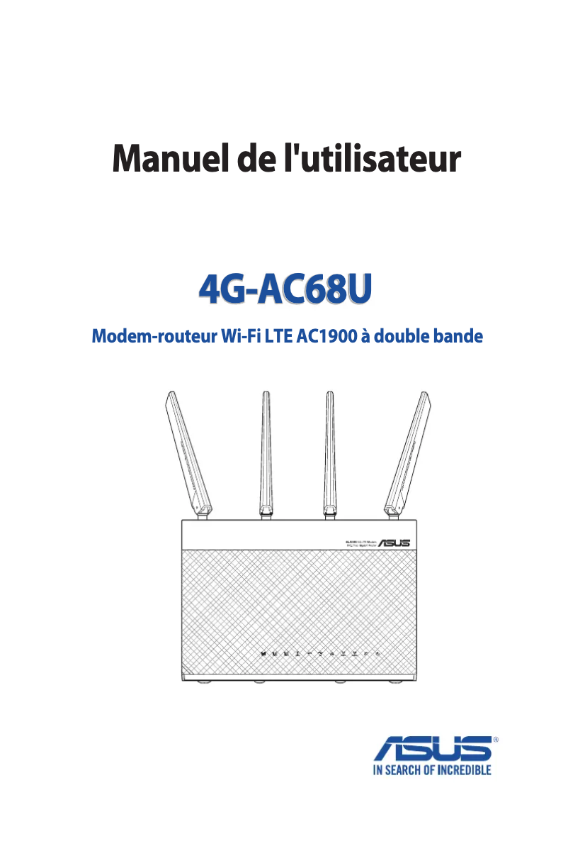 Page 1 de la notice Manuel utilisateur Asus 4G-AC68U