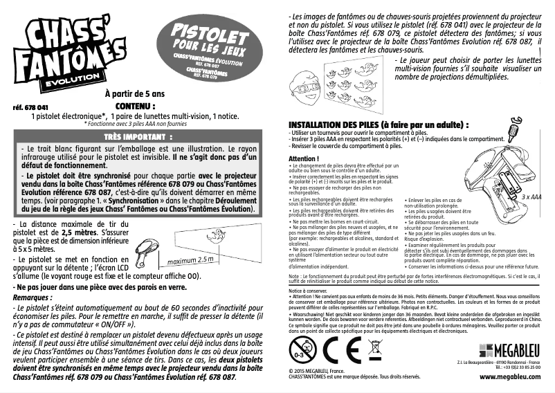 Page 1 de la notice Manuel utilisateur MEGABLEU 678508