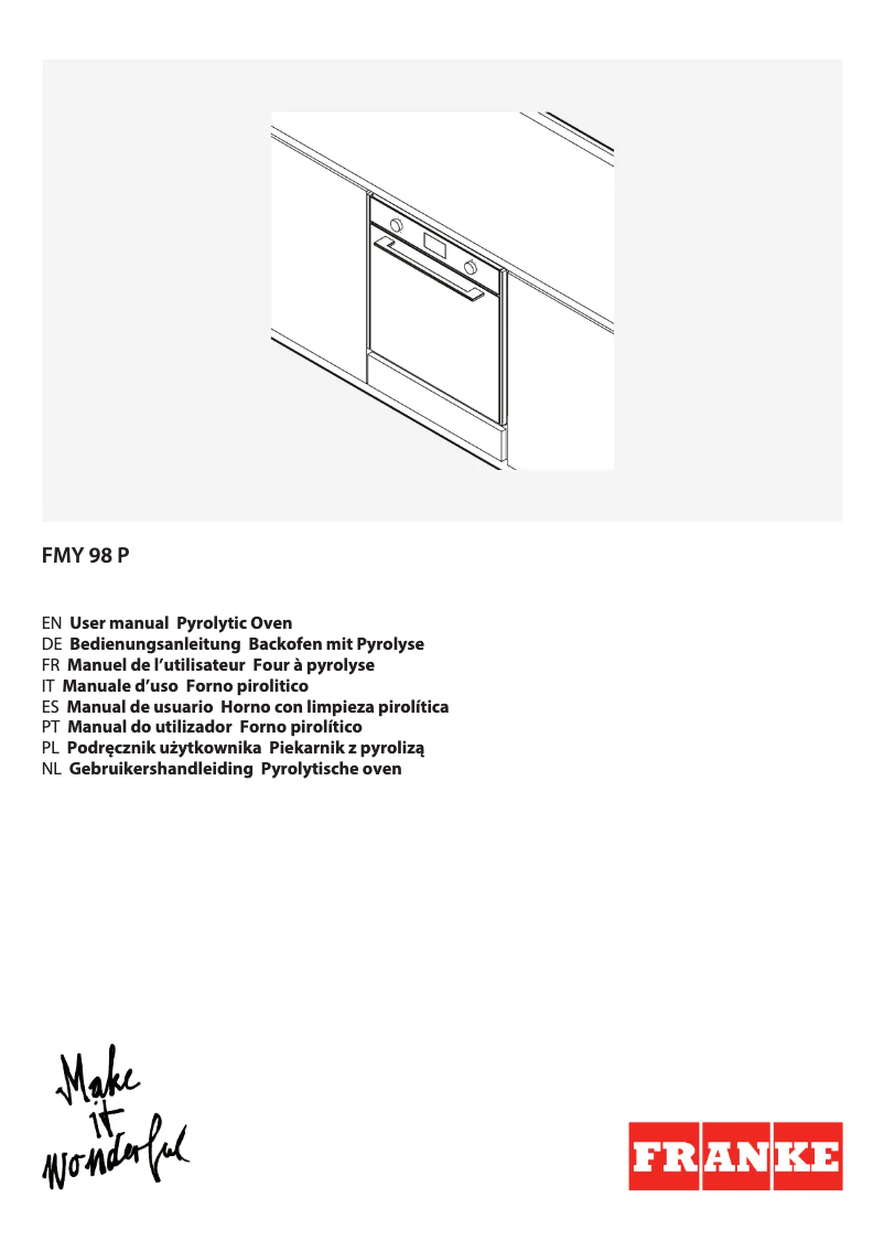 Page n°1 - Manuel utilisateur Franke FMY 98 P BK