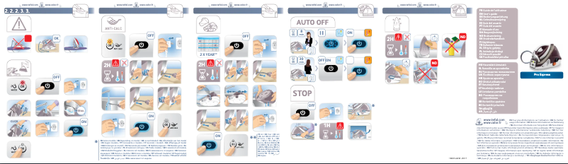 Page 1 de la notice Manuel utilisateur Tefal Pro Express GV7810