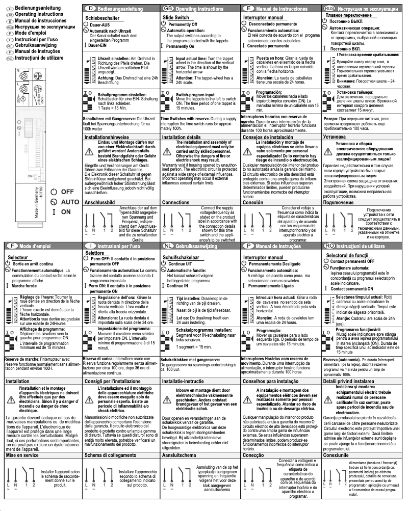 Page 1 de la notice Manuel utilisateur Müller VS 10.18