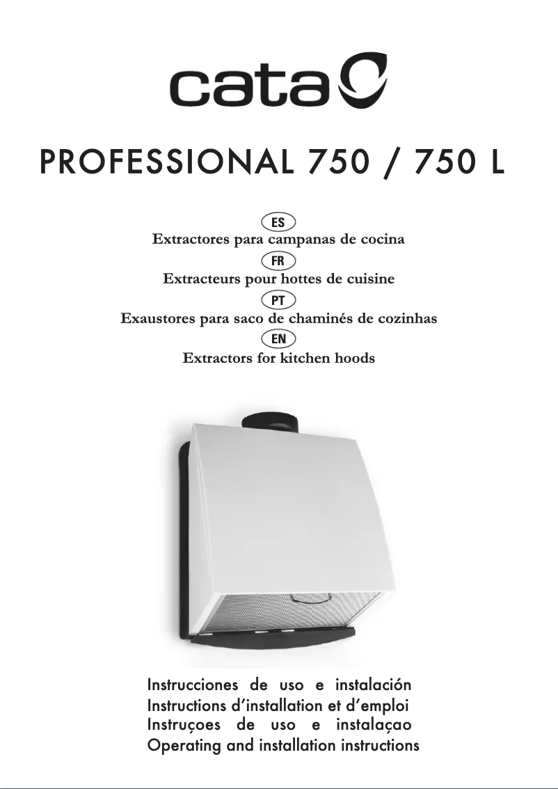 Page 1 de la notice Manuel utilisateur CATA PROFESSIONAL 750/750L