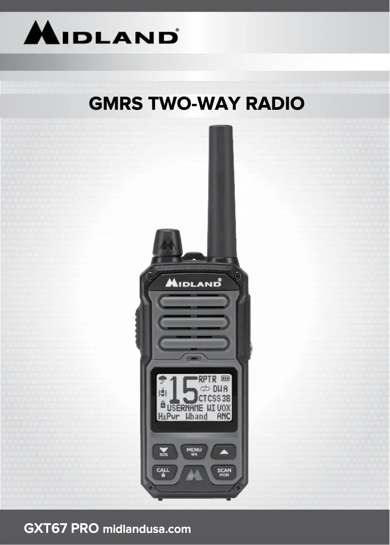 Image de la première page du manuel de l'appareil GXT67 PRO
