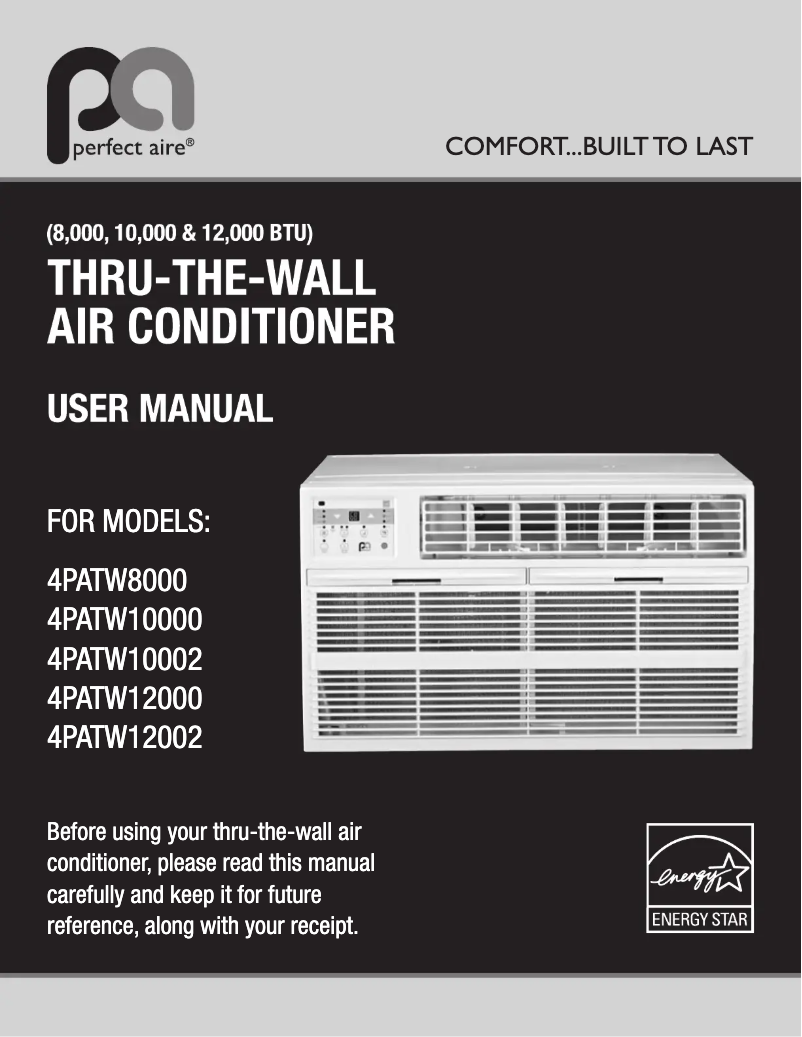 Page n°1 - Manuel utilisateur Perfect Aire 4PATW10002