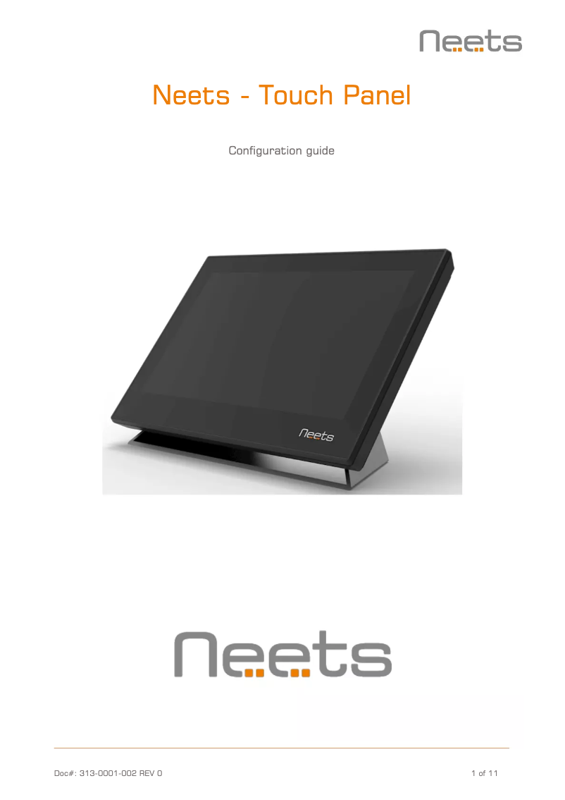 Página 1 del manual Manual de usuario Neets Touch Panel