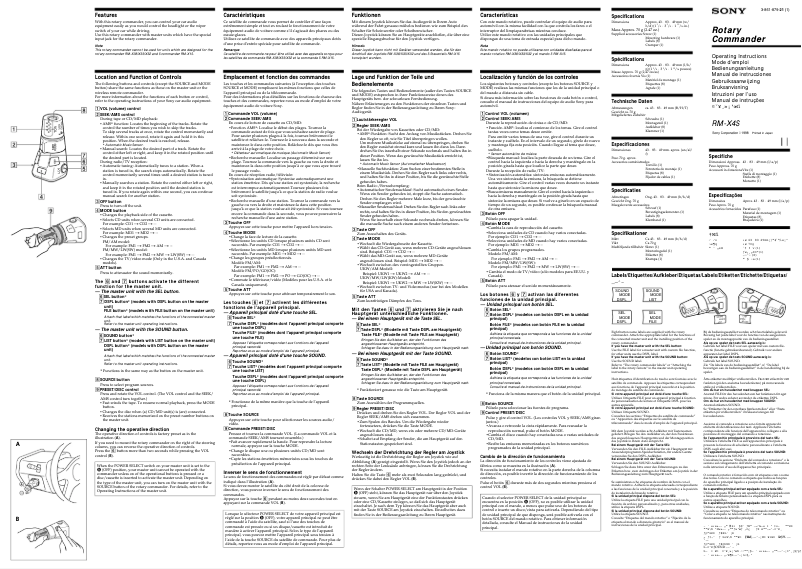 Image de la première page du manuel de l'appareil XR-C8220