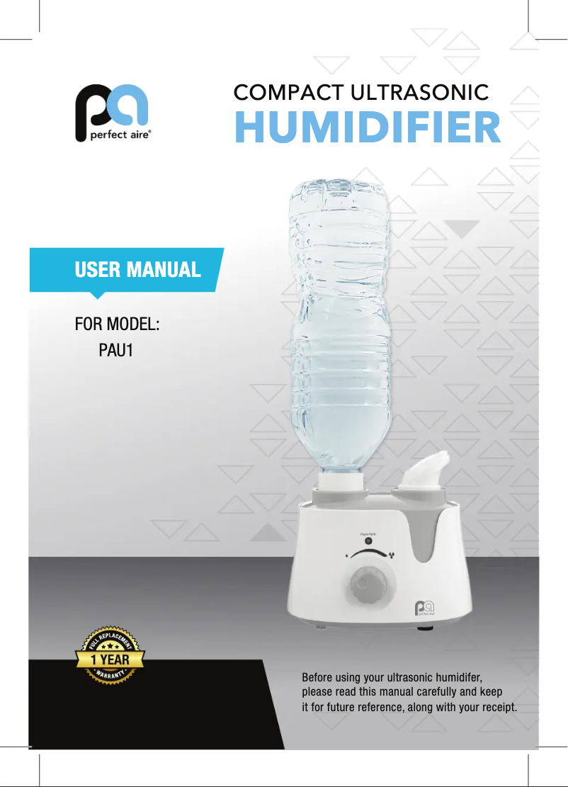 Page n°1 - Manuel utilisateur Perfect Aire PAU1