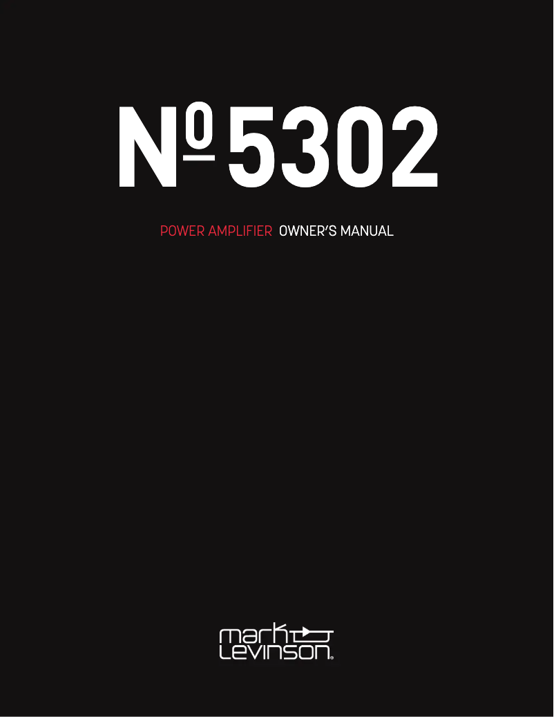Image de la première page du manuel de l'appareil No5302AM