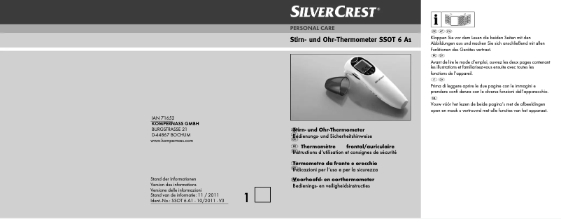 Page 1 de la notice Manuel utilisateur SilverCrest SSOT 6 A1