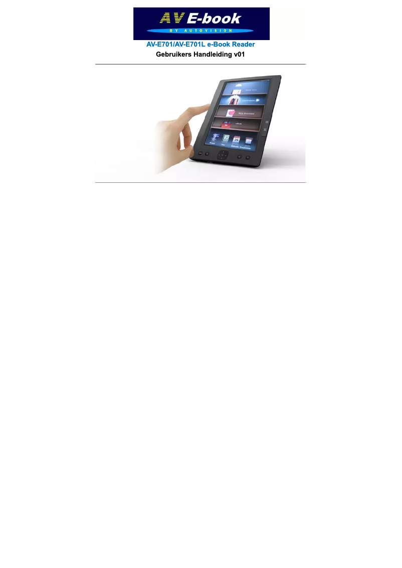 Página 1 del manual Manual de usuario Autovision AV-E701L