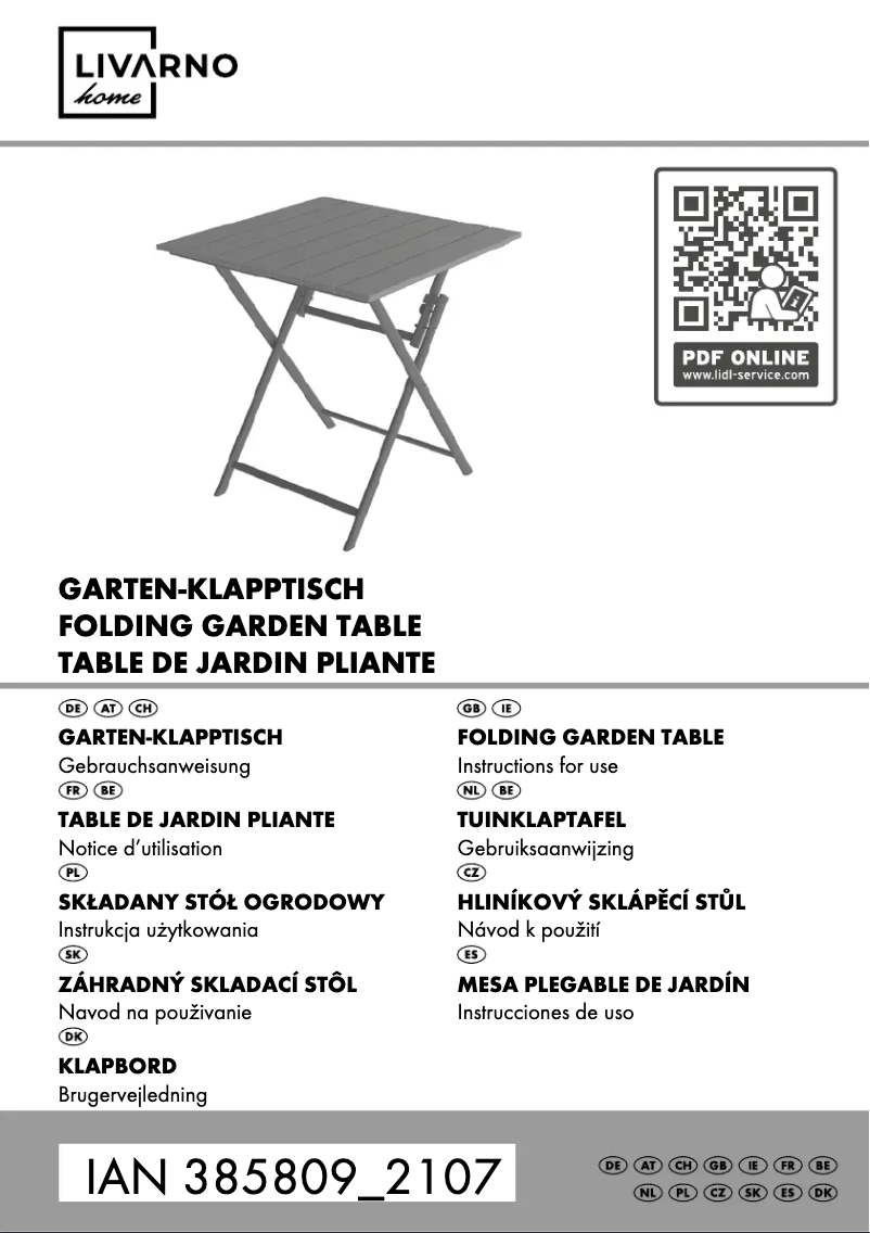 Image de la première page du manuel de l'appareil IAN 385800