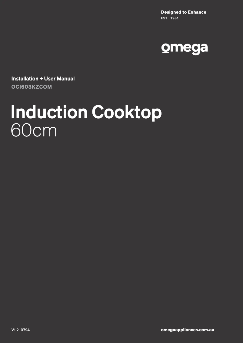 Page 1 de la notice Manuel utilisateur Omega OCI603KZCOM