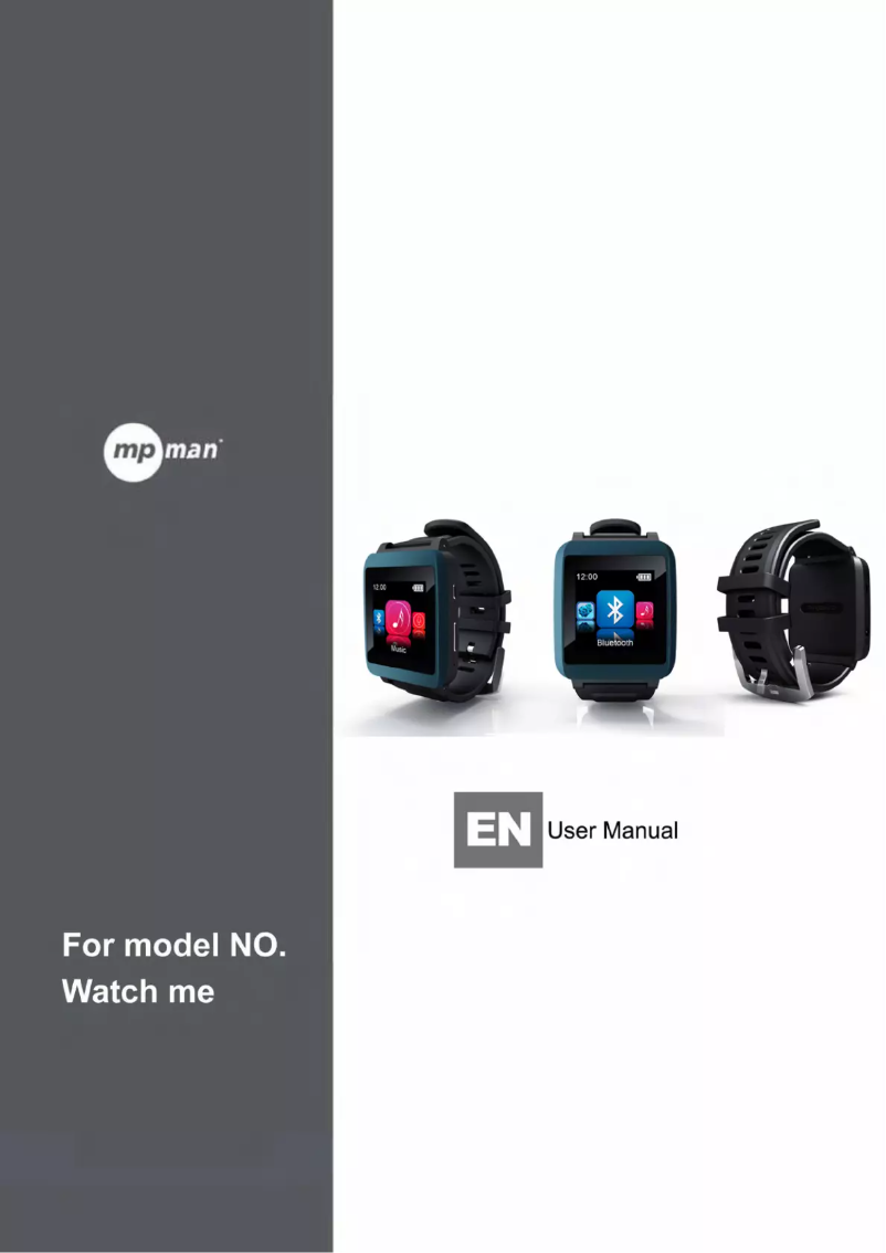 Page 1 de la notice Manuel utilisateur Mpman WATCH ME