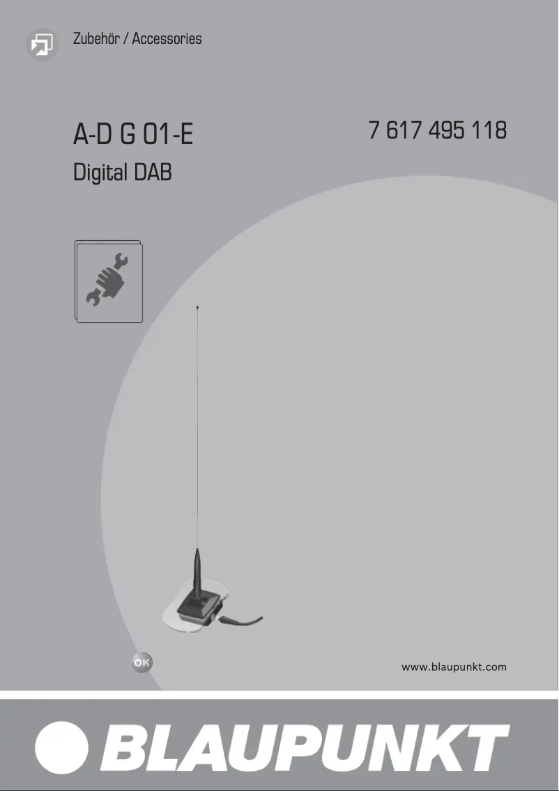 Page n°1 - Manuel utilisateur Blaupunkt Digital DAB A-D G 01-E