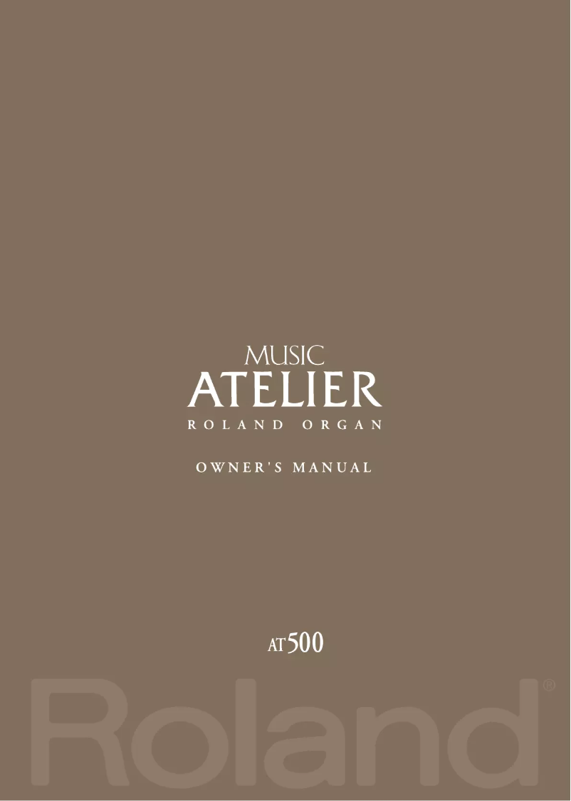 Image de la première page du manuel de l'appareil AT-500