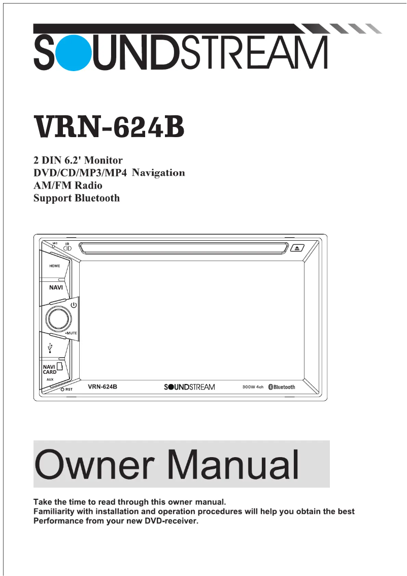 Image de la première page du manuel de l'appareil VRN-624B