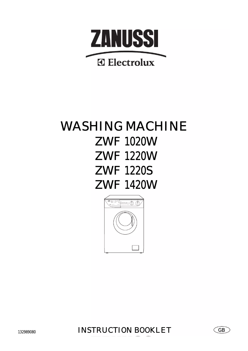 Page n°1 - Manuel utilisateur Zanussi-Electrolux ZWF 1420 W