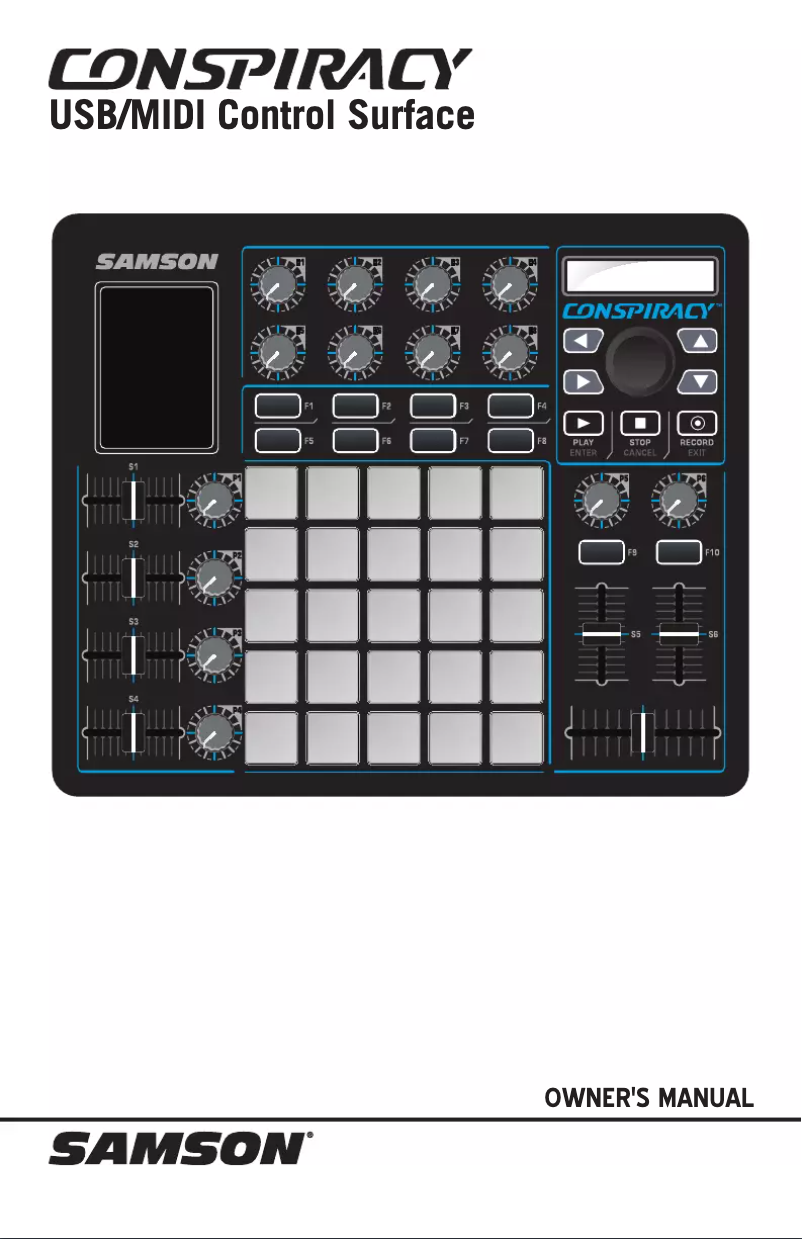 Página 1 del manual Manual de usuario Samson Conspiracy