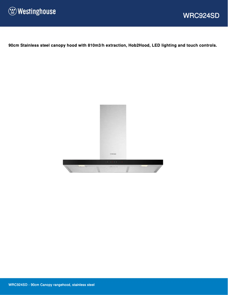 Image de la première page du manuel de l'appareil WRC924SD