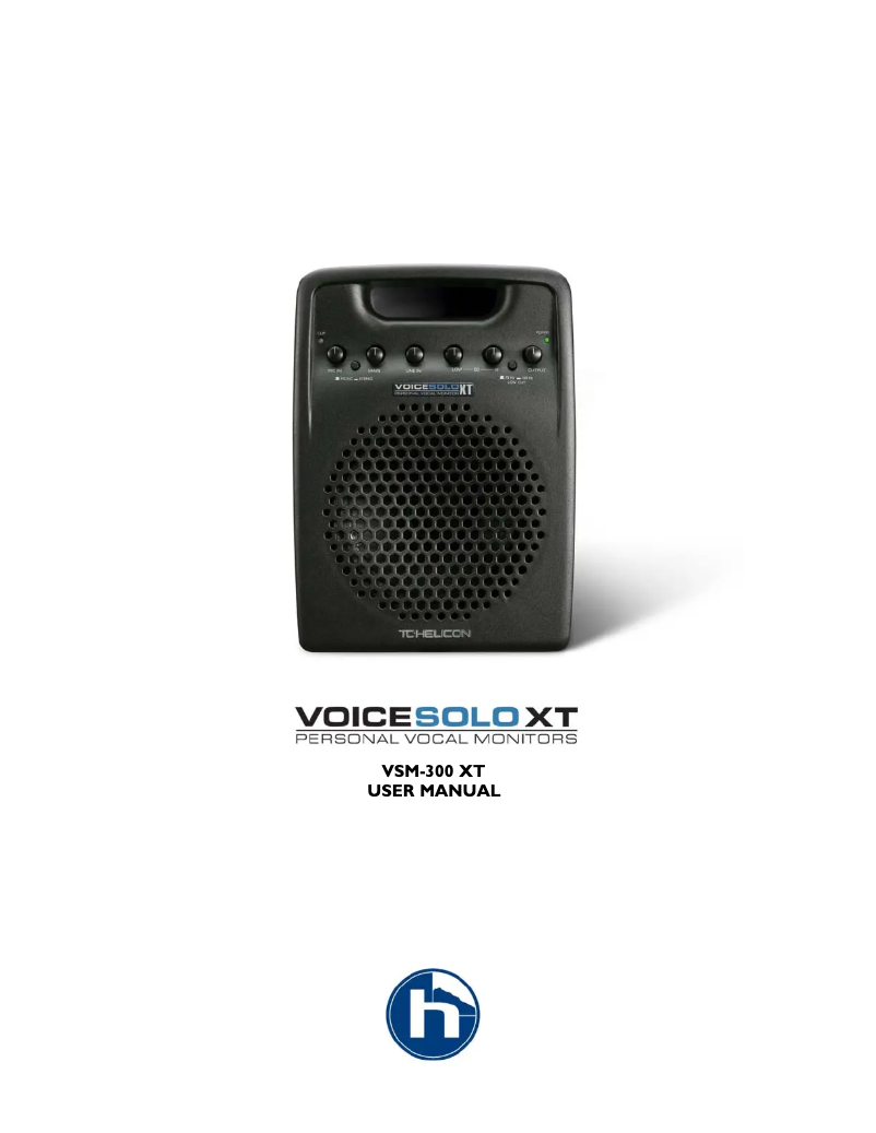 Page 1 of the manual User Manual TC Helicon VoiceSolo VSM-300 XT