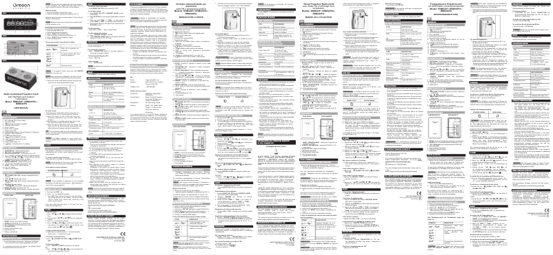 Page n°1 - Manuel utilisateur Oregon Scientific Projector Alarm Clock