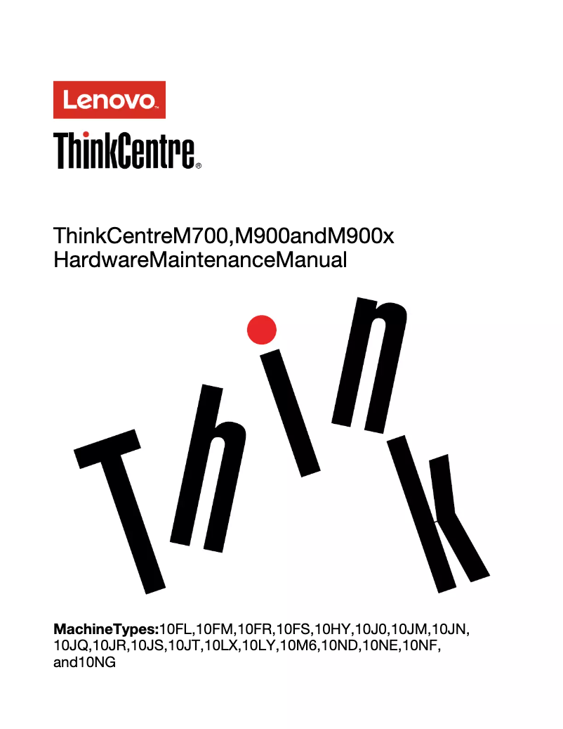 Page n°1 - Manuel utilisateur Lenovo ThinkCentre M700