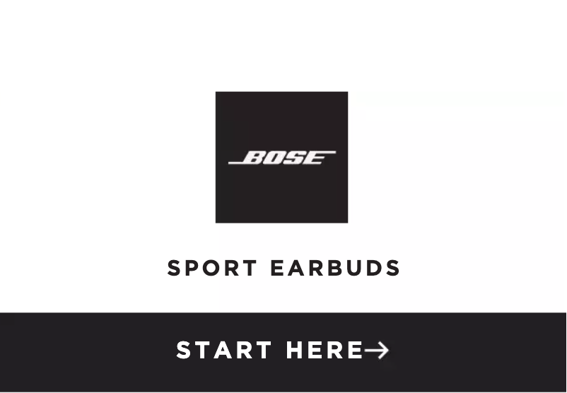 Page 1 de la notice Guide d'installation Bose Sport Earbuds