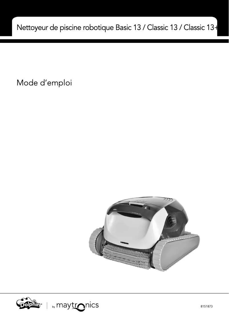 Page 1 de la notice Manuel utilisateur Maytronics Dolphin Premium 30