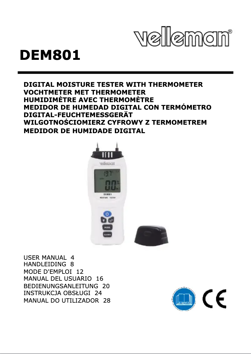 Página 1 del manual Manual de usuario Velleman DEM801