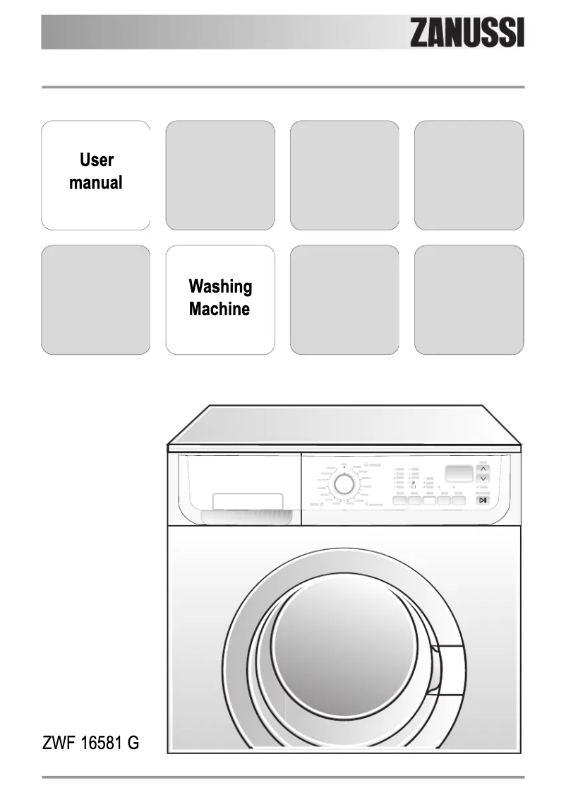 Page 1 de la notice Manuel utilisateur Zanussi ZWF 16581 G