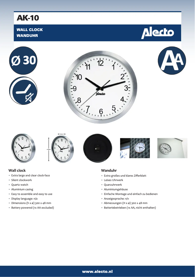 Página 1 del manual Manual de usuario Alecto AK-10