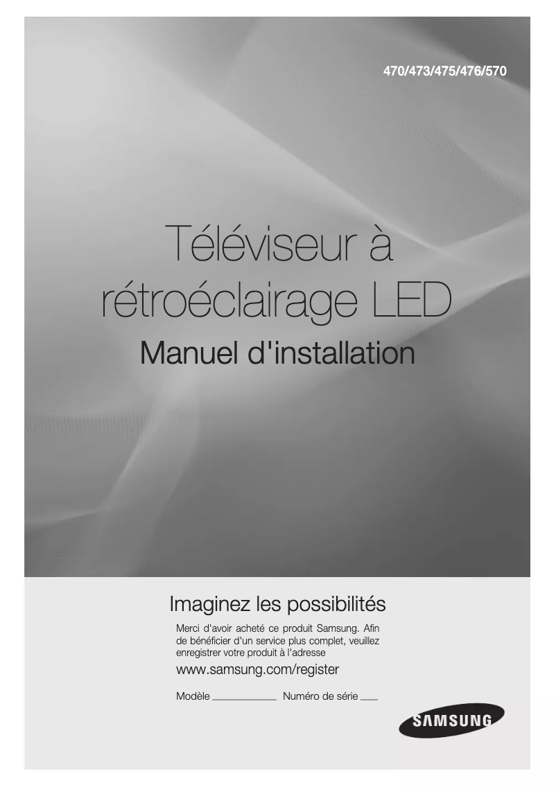 Page n°1 - Manuel utilisateur Samsung HG32EA470PW