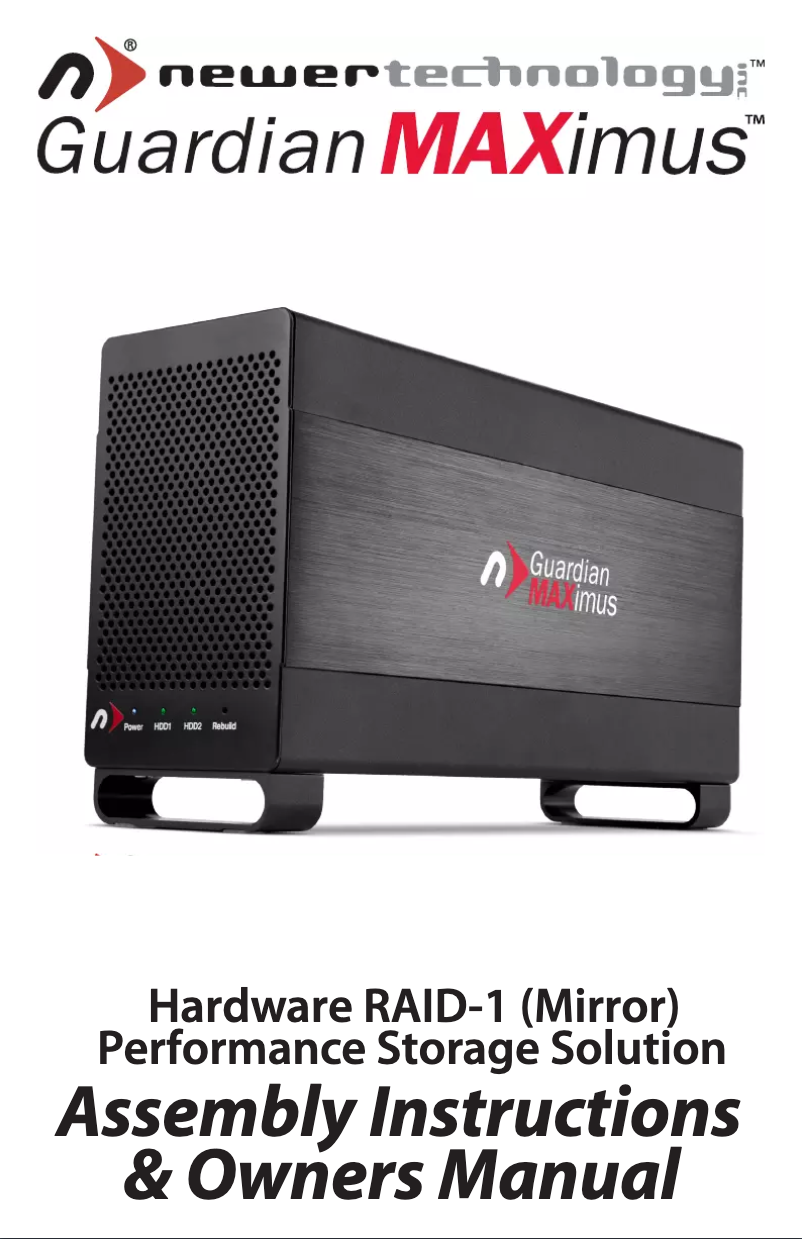 Page n°1 - Manuel utilisateur NewerTech Guardian MAXimus