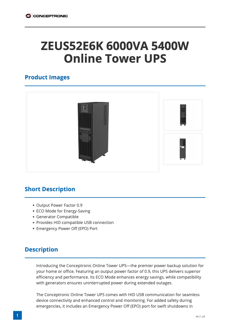 Image de la première page du manuel de l'appareil ZEUS52E6K