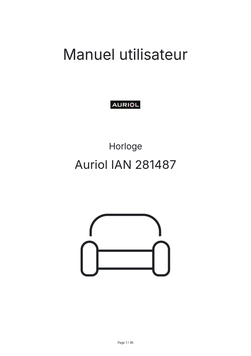 Image de la première page du manuel de l'appareil IAN 281487
