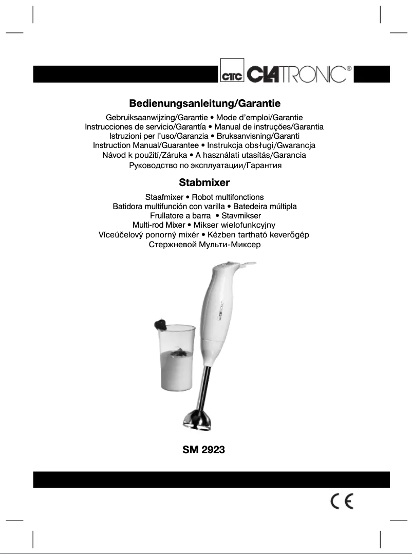 Página 1 del manual Manual de usuario Clatronic SM 2923