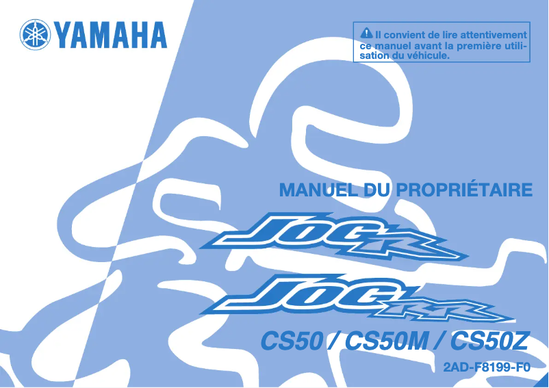 Page 1 de la notice Manuel utilisateur Yamaha JOG R 50 (2015)