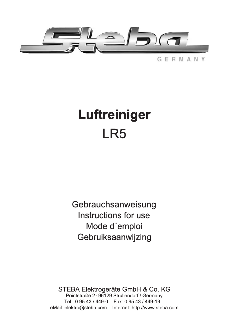 Página 1 del manual Manual de usuario Steba LR 5