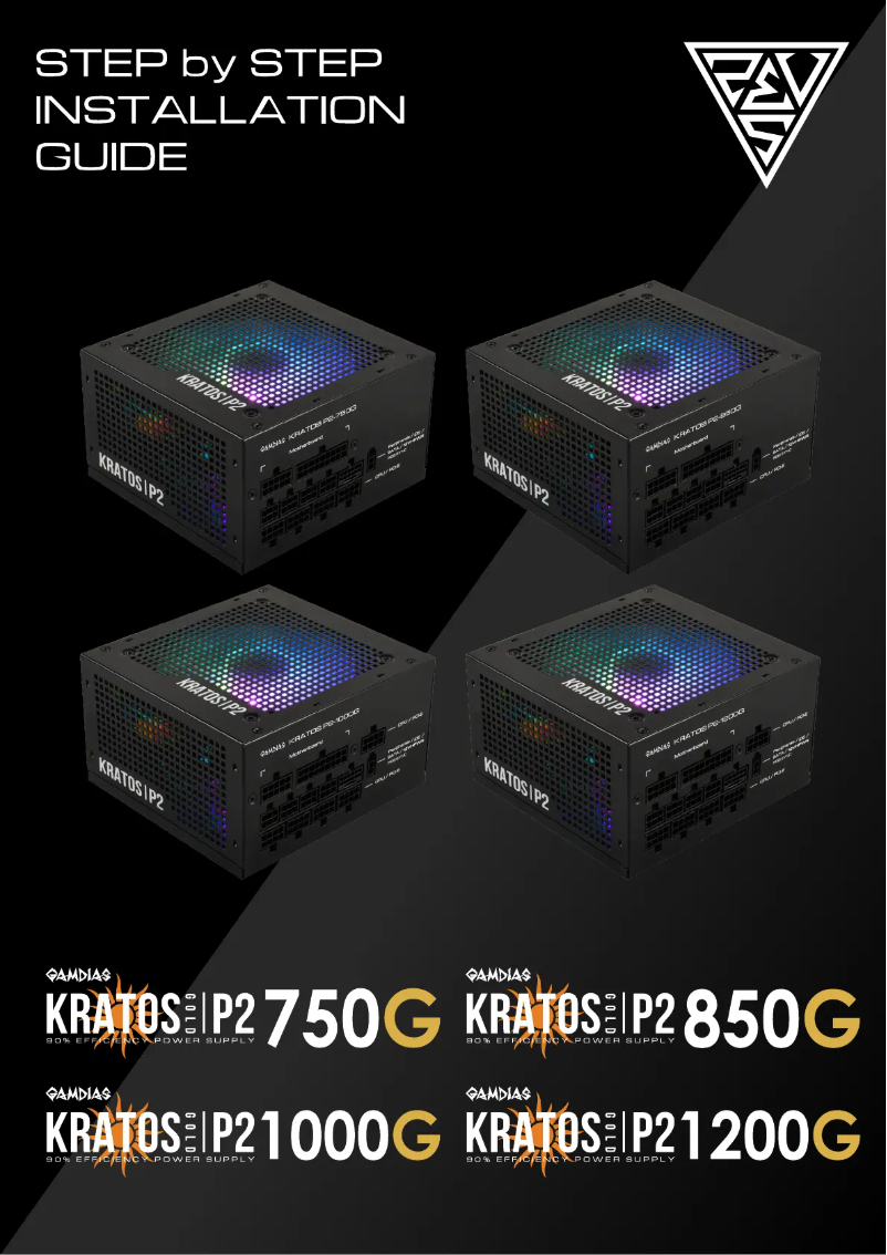 Page 1 de la notice Manuel utilisateur Gamdias Kratos P2-850G