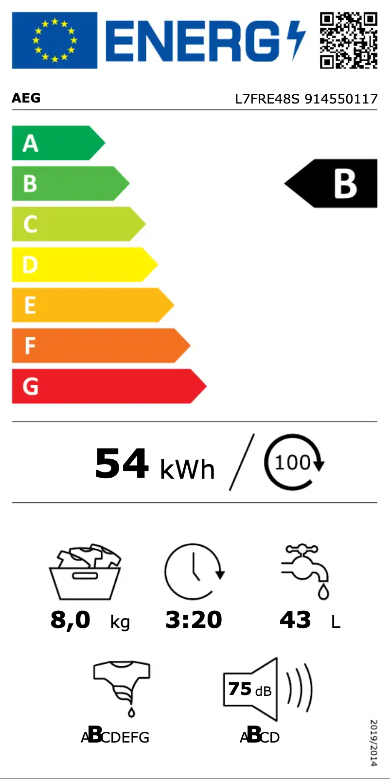 Image de la première page du manuel de l'appareil L7FRE48S