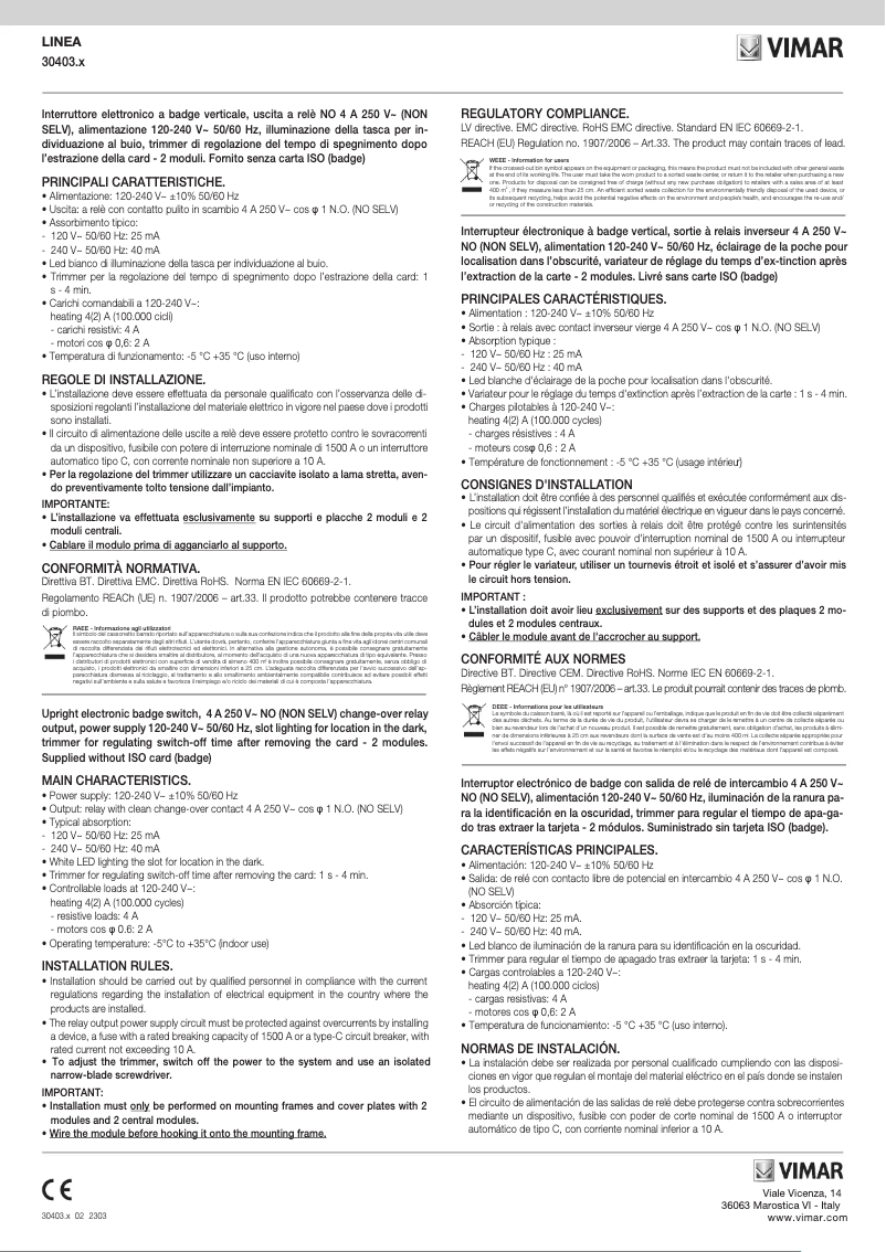 Image de la première page du manuel de l'appareil 30403.G