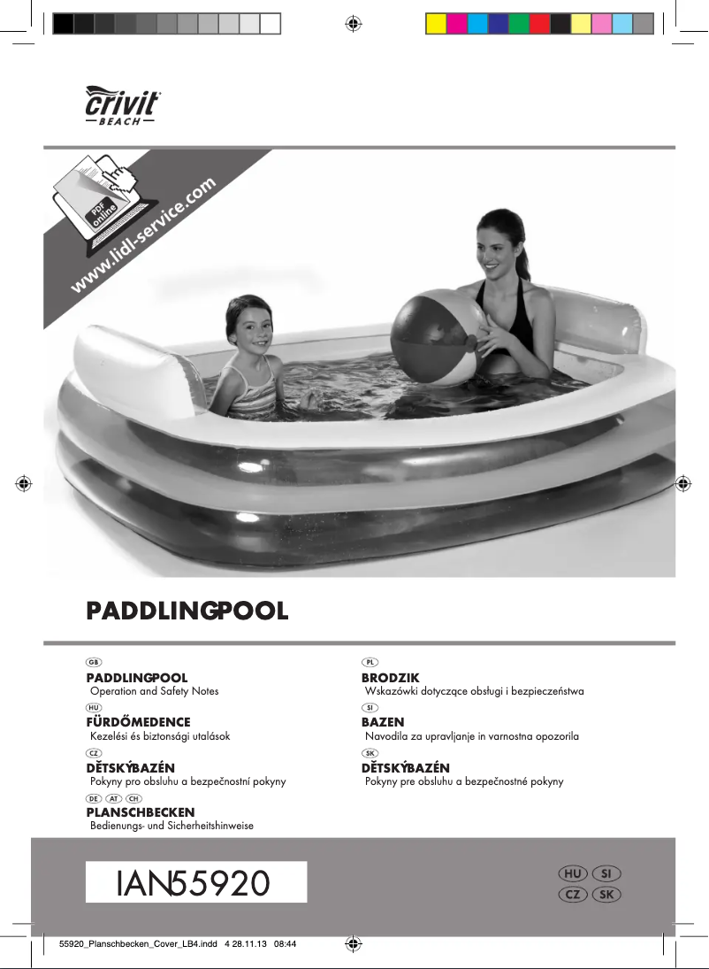 Page n°1 - Manuel utilisateur Crivit Z31953