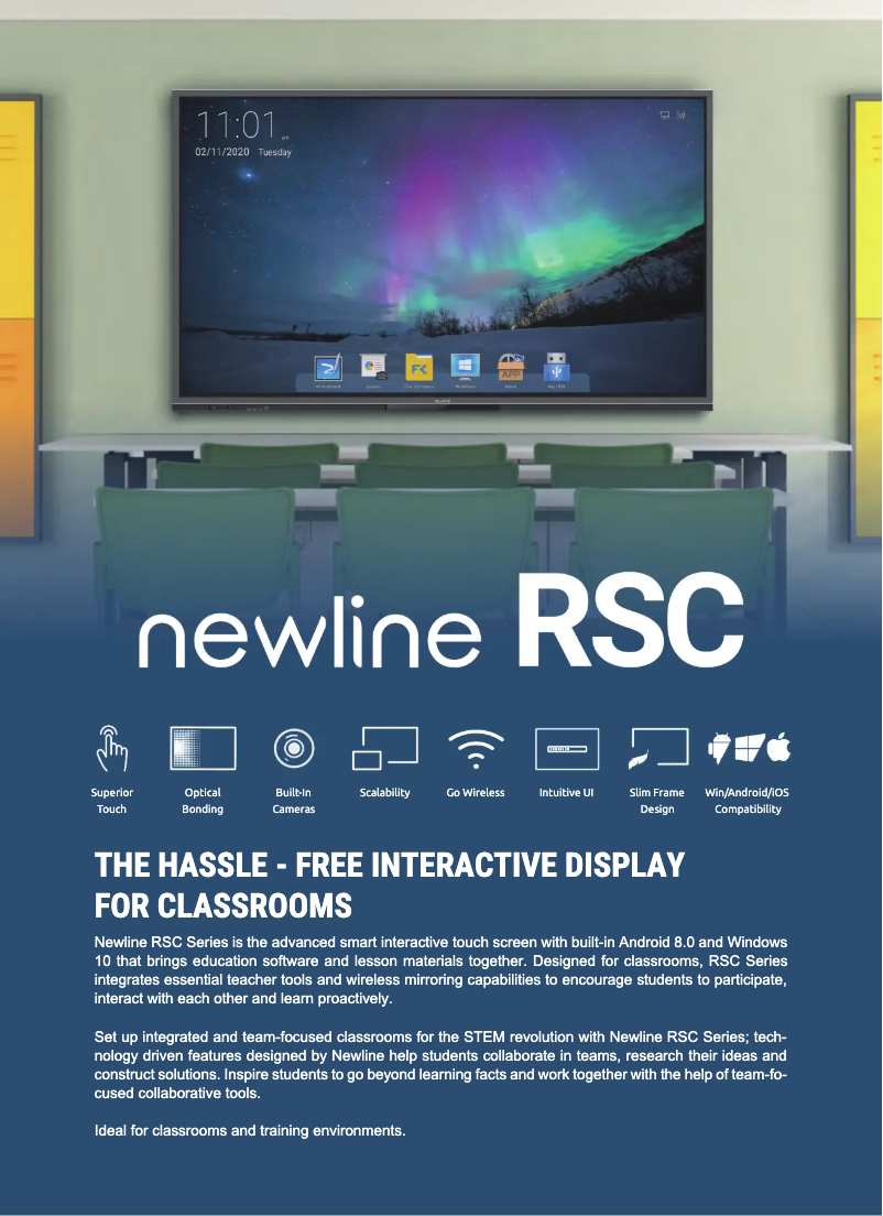 Page n°1 - Fiche technique Newline TT-8619RSC