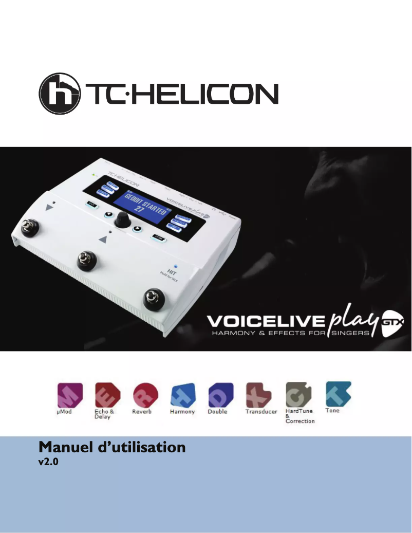 Page 1 de la notice Manuel utilisateur TC Helicon VoiceLive Play GTX