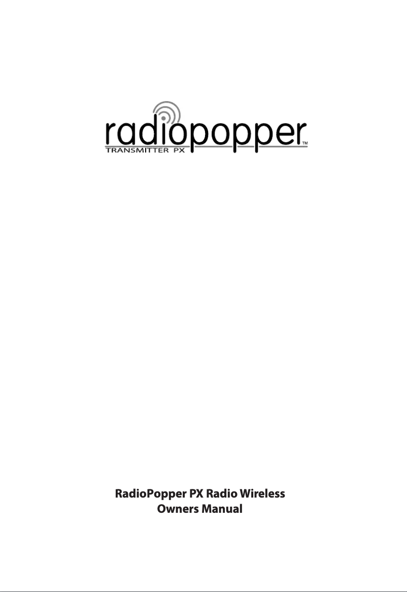Página 1 del manual Manual de usuario RadioPopper PX-RN