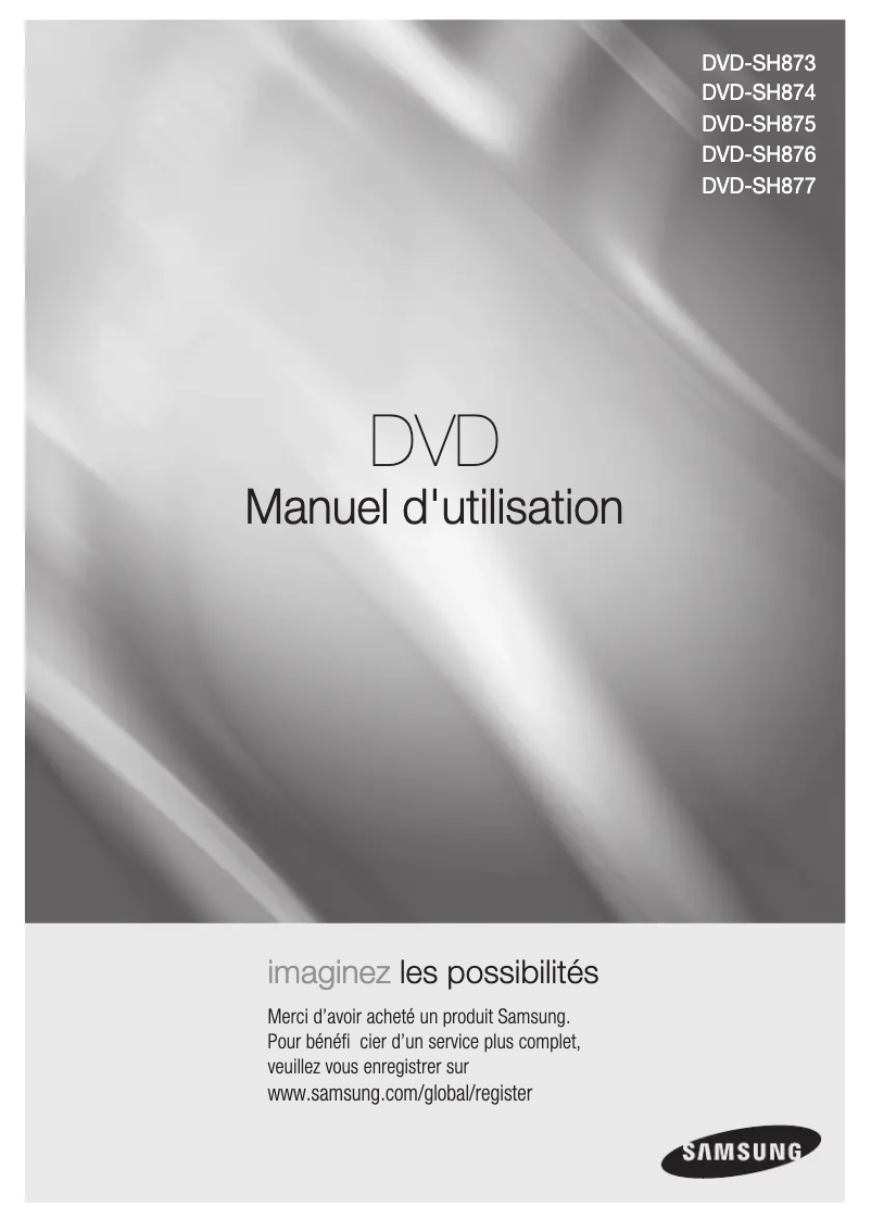 Page 1 de la notice Manuel utilisateur Samsung DVD-SH875