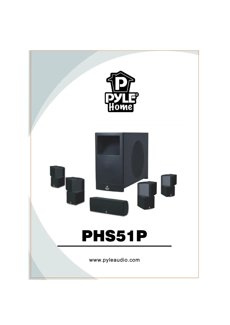 Page n°1 - Manuel utilisateur Pyle PHS51P