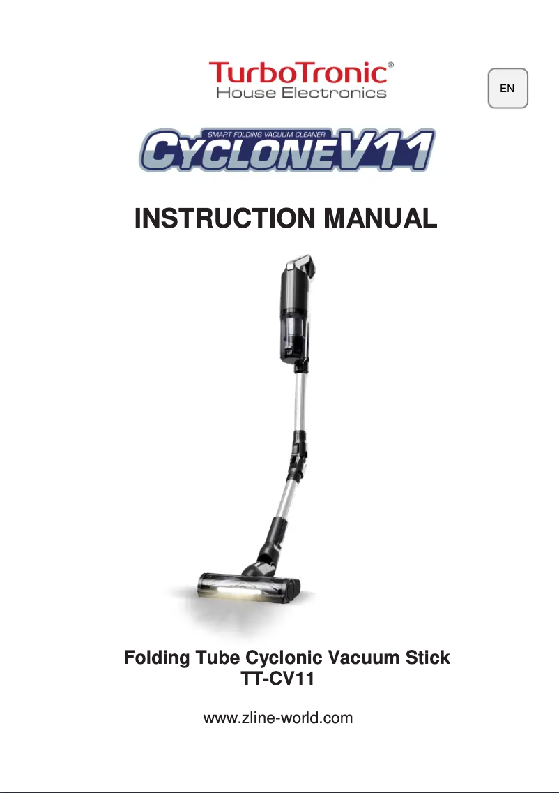 Page n°1 - Manuel utilisateur TurboTronic Cyclone V11 TT-CV11